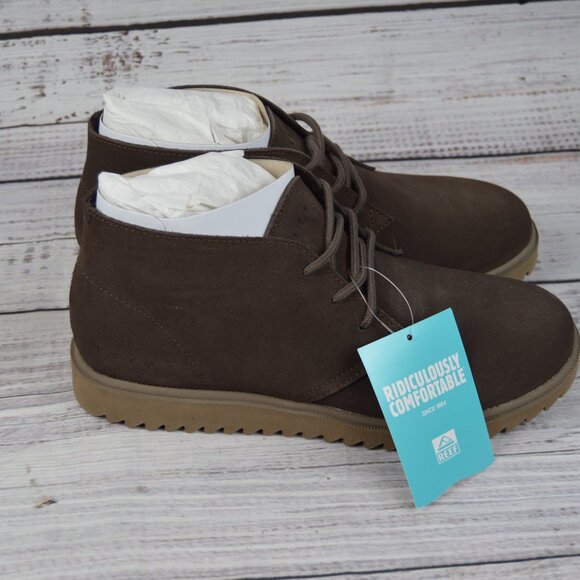 REEF MENS LEUCADIAN CHUKKA BOOTS LIGHTWEIGHT SIZE 9 BROWN NWB - Picture 8 of 16